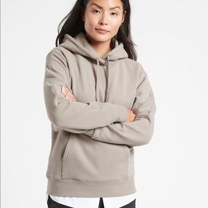 Athleta retroplush hoodie, XS, bluff grey